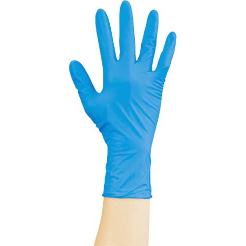 ニトリル手袋ストロング粉無 青 M 100枚入