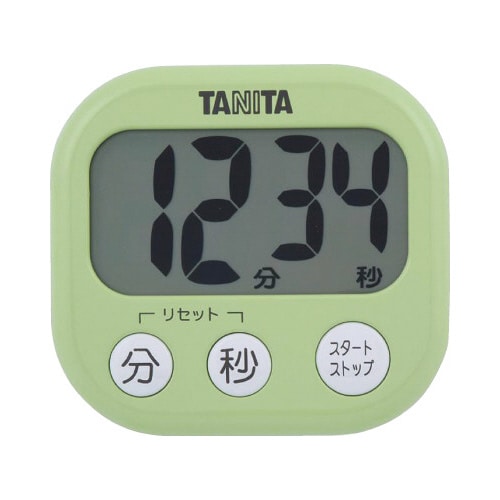 でか見えデジタルキッチンタイマーピスタチオグリーン