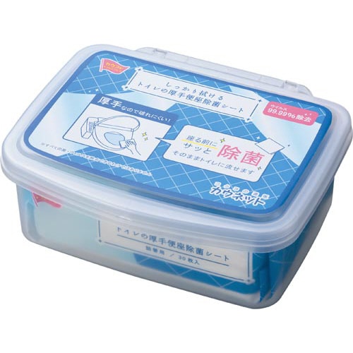 トイレの厚手便座除菌シート 本体 30枚入×10