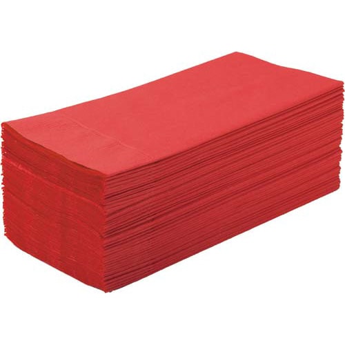 カラーナプキン8折2PLYイタリアンレッド50枚入