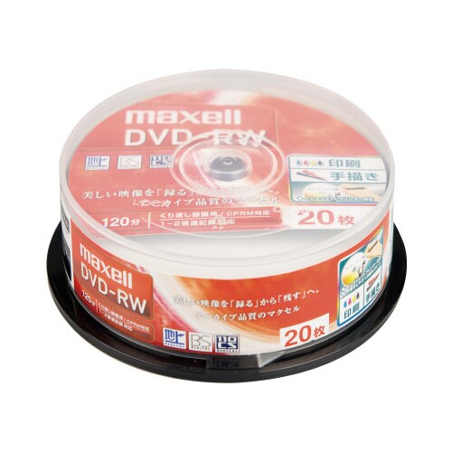 DVD−RW録画用 2倍速 IJ対応 20枚SP