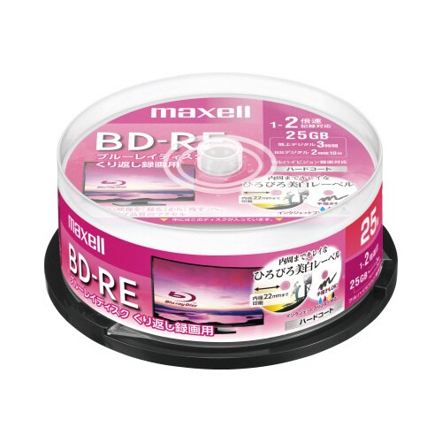 BD−RE録画用 25GB 2倍速 25枚SP