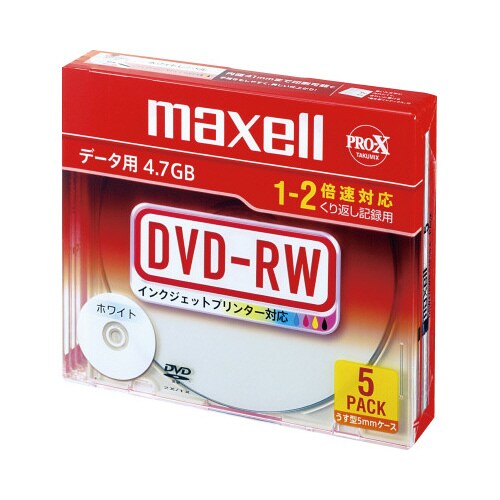 DVD−RWデータ用 2倍速 IJ対応 5枚P