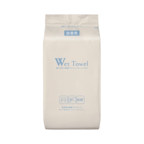 残りが見えるウェット アルコール詰替110枚×4