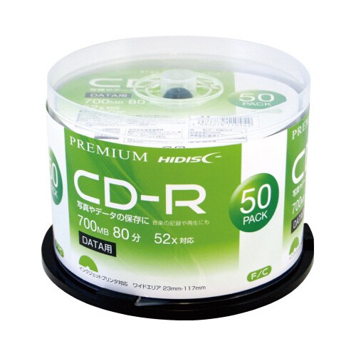 CD−Rデータ用 52倍速 IJ対応 50枚SP