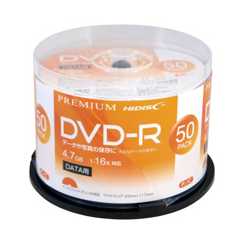 DVD−Rデータ用 16倍速 IJ対応50枚SP