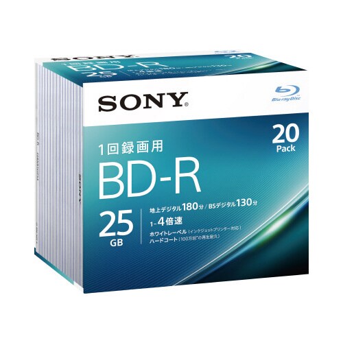 BD−R録画用 25GB 4倍速 20枚P