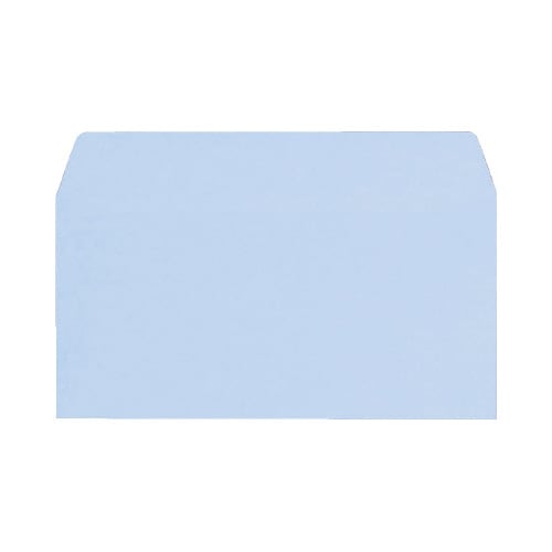 ソフトカラー封筒 洋0 〒枠なし アクア 100枚