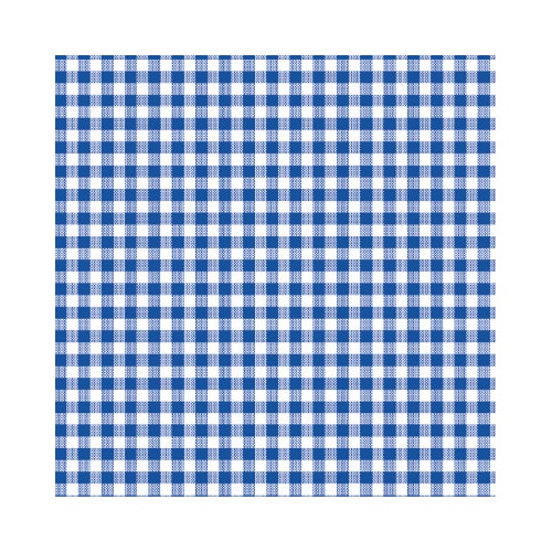 包装紙 レトロギンガム青 半才判 50枚