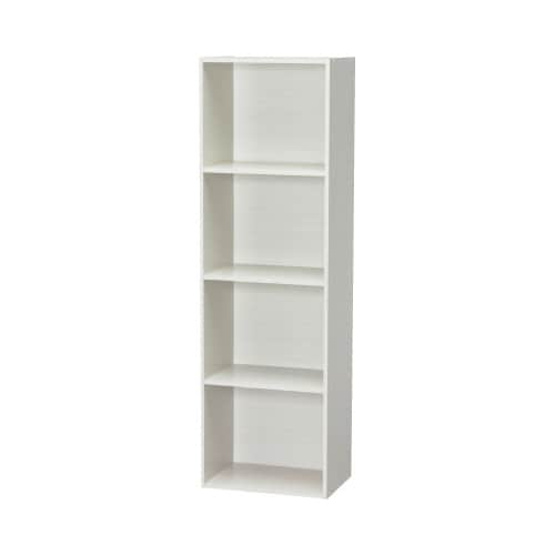 カラーボックス CX−4F オフホワイト4段