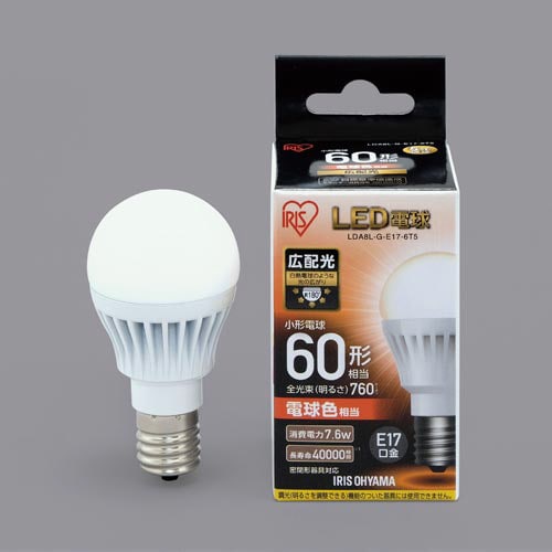 LED E17 広配光60形 電球色