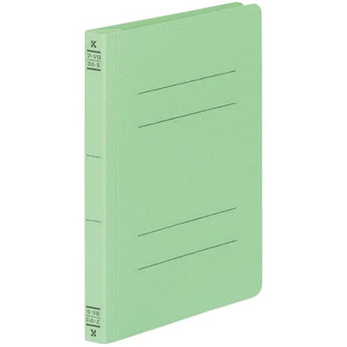 フラットファイルV樹脂とじ具 B6縦 緑 10冊