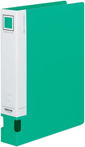 チューブファイルVツインオール樹脂A4縦2穴緑×4