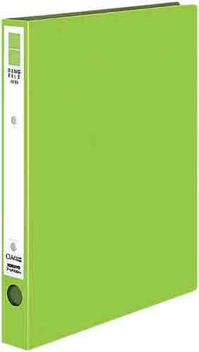 リングファイル<ER>黄緑A4縦背幅39mm10冊