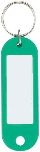 キーホルダー型名札片面PE製42×17mm緑×50