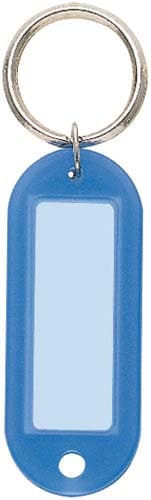 キーホルダー型名札両面大PP製42×17青×50