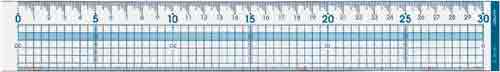 カッター定規 メモリサイズ30cm 5本