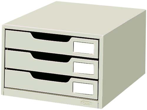 レターケーススチール引き出しタイプA4縦 片引3段