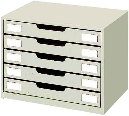 レターケーススチール引き出しタイプA4横5段