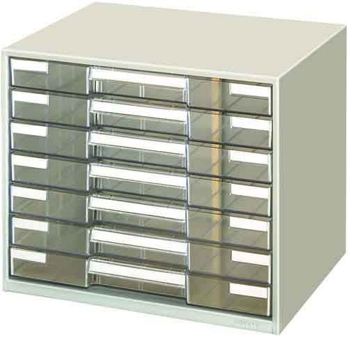 レターケース透明プラスチック引出しタイプB4横7段