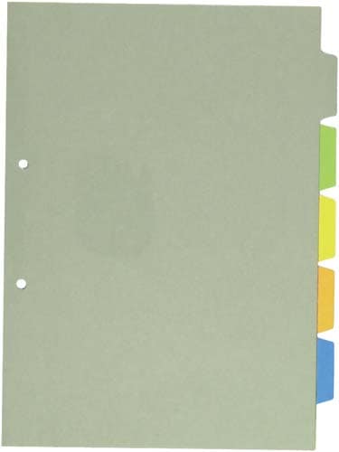 カバー付きカラーインデックス 5山 100組