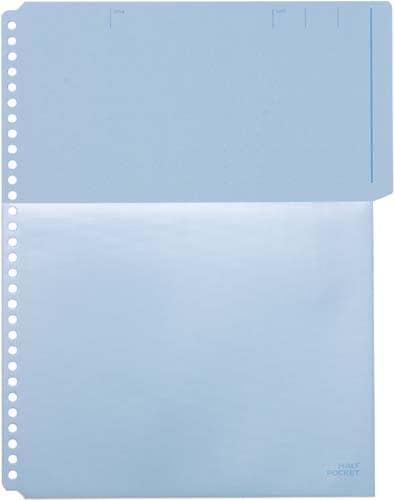 カラーベースハーフポケット 青 5パック入