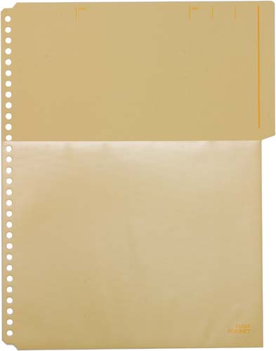 カラーベースハーフポケット 黄 5パック入