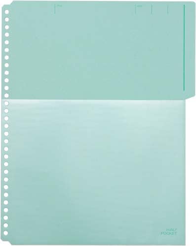 カラーベースハーフポケット 緑 5パック入