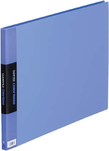 カラーベース固定式 A3横20ポケット 青 10冊