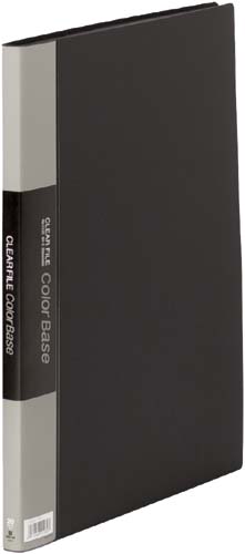 カラーベース固定式 B4縦20ポケット 黒 10冊