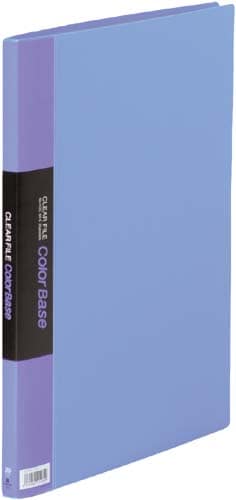 カラーベース固定式 B4縦20ポケット 青 10冊