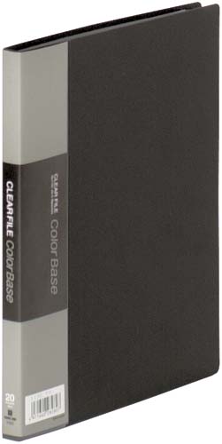 カラーベース固定式 A5縦20ポケット黒×10