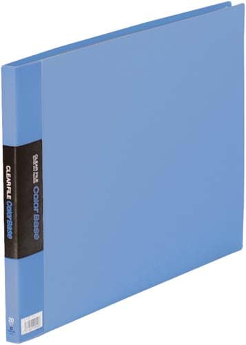 カラーベース固定式 B4横20ポケット 青 10冊