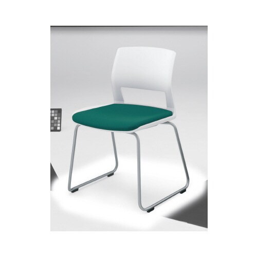 会議イス 160 サークル脚 布ビリジアン