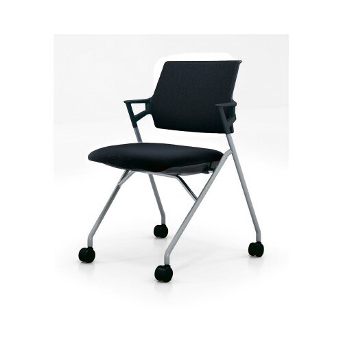 ピエガ 背クッション 黒シェル塗装脚 ブラック