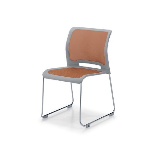 カラベルサークル脚背メッシュ肘無鉄脚本体灰 橙