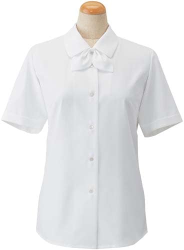 半袖ブラウスリボン付 36008 ホワイト 5号