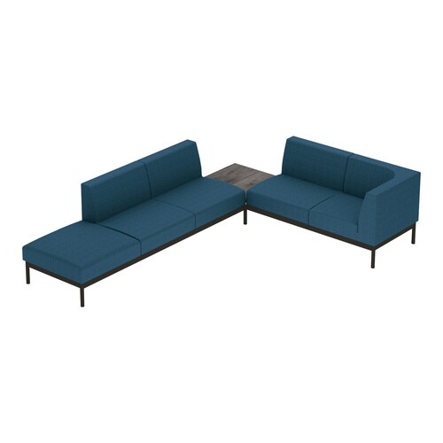 ソファ コレッソ コーナーB 座青天板濃茶 脚黒