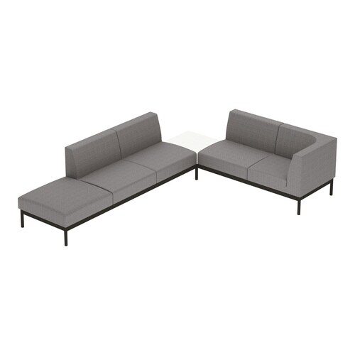 ソファ コレッソ コーナーB 座灰天板白 脚黒