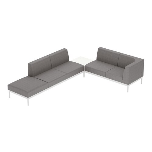 ソファ コレッソ コーナーB 座灰天板白 脚白