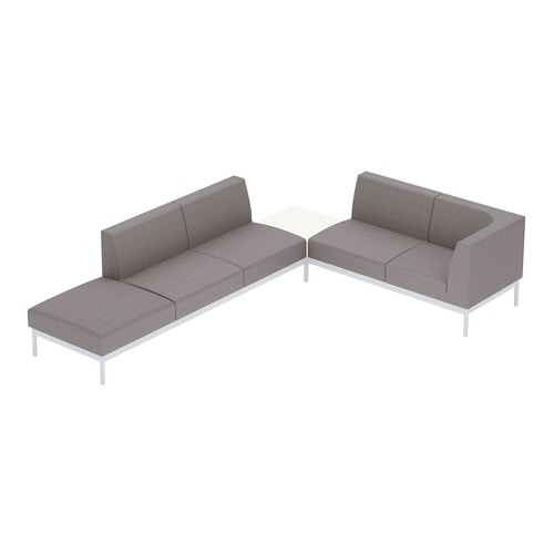 ソファ コレッソ コーナーB 座明灰天板白 脚白