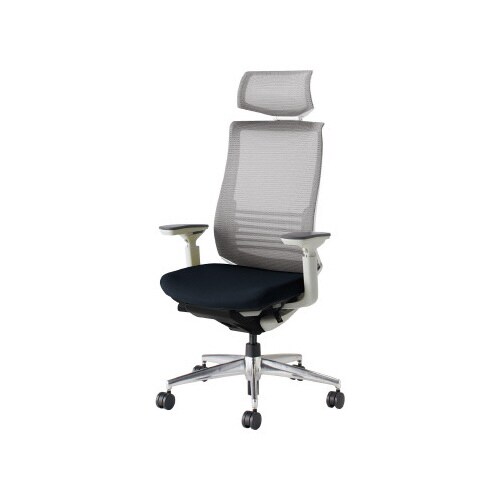 ベゼル ヘッド付可動肘A脚本体白背座別色黒 軟床用