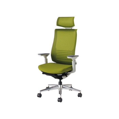 ベゼル ヘッド付可動肘A脚本体白 黄緑 軟床用