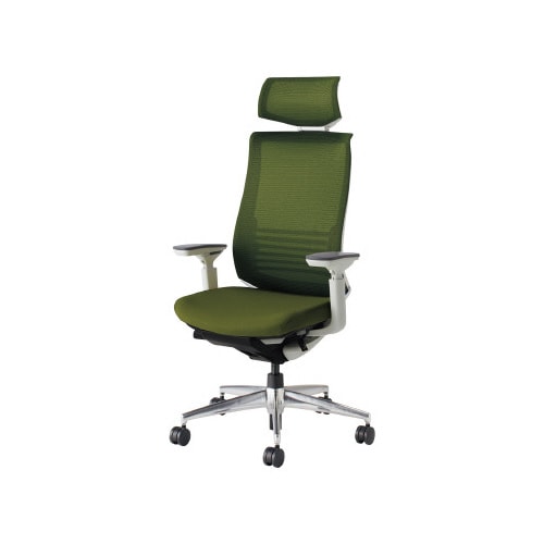 ベゼル ヘッド付可動肘A脚本体白 緑 軟床用