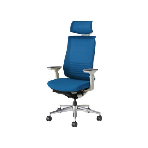 ベゼル ヘッド付可動肘A脚本体白 青 軟床用