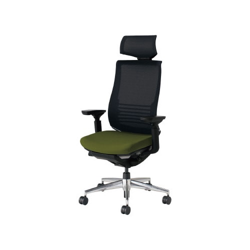 ベゼル ヘッド付可動肘A脚本体黒背座別色緑 硬床用