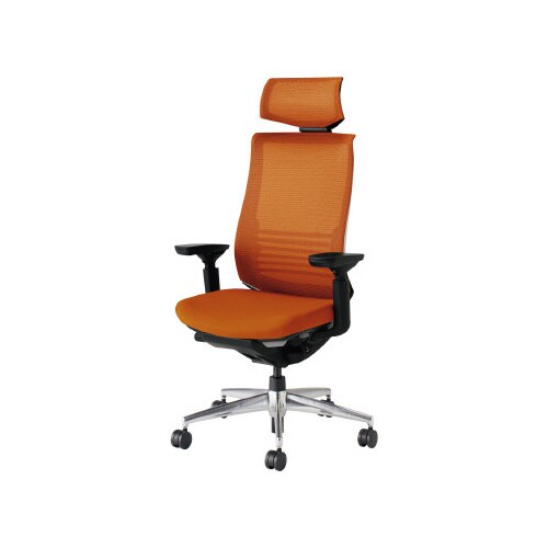 ベゼル ヘッド付可動肘A脚本体黒 橙 軟床用