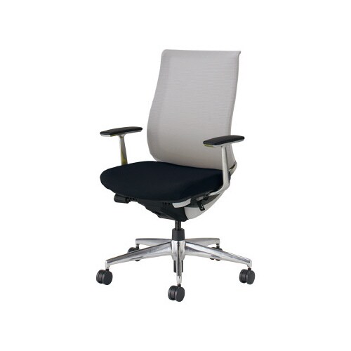 ベゼル A肘A脚本体白 背座別色黒 硬床用