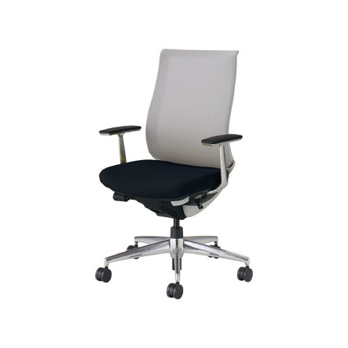 ベゼル A肘A脚本体白 背座別色黒 軟床用