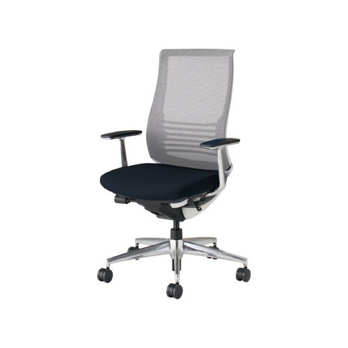 ベゼル ランバS有A肘本体白 背座別色黒 硬床用